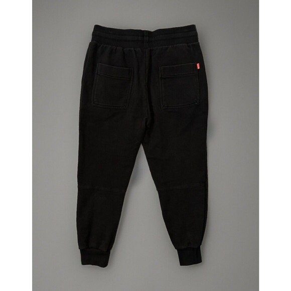 NICE KICKS Mens Essentials Sweatpant Jogger Sz L Black Logo Drawstring Pants - Picture 2 of 16